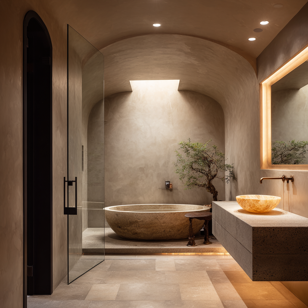Luxury bathroom at MNR Helpline treatment center in St Paul, Minnesota